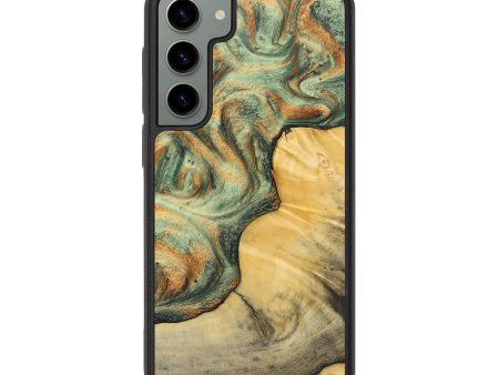 Galaxy S23 Plus Wood+Resin Phone Case - Brooks (Green, 690669) For Discount