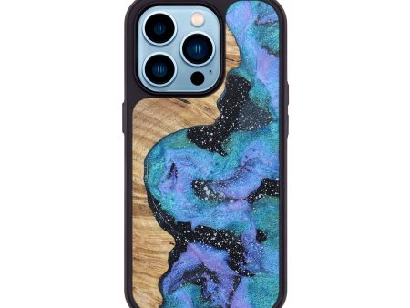 iPhone 14 Pro Wood+Resin Phone Case - Keith (Cosmos, 688539) For Cheap