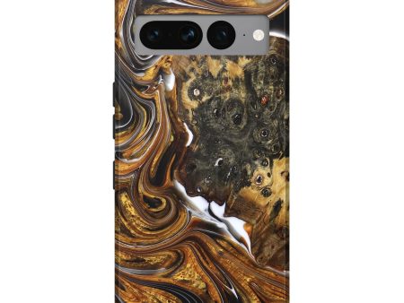 Pixel 7 Pro Wood+Resin Live Edge Phone Case - Karter (Black & White, 688614) Fashion