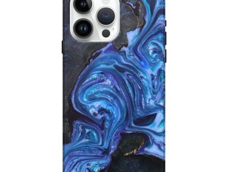 iPhone 15 Pro Max Wood+Resin Live Edge Phone Case - Ada (Blue, 690194) Hot on Sale