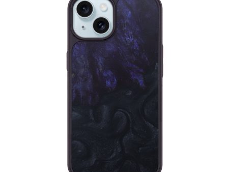 iPhone 15 Wood+Resin Phone Case - Constance (Purple, 688906) Online now