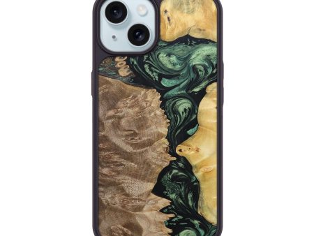 iPhone 15 Wood+Resin Phone Case - Melody (Mosaic, 693459) Fashion