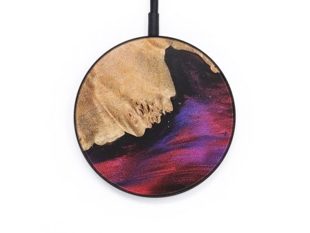 Circle Wood+Resin Wireless Charger - Alvin (Red, 690817) Online Sale