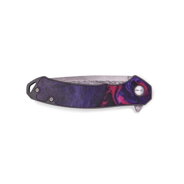 EDC Wood+Resin Pocket Knife - Alessandra (Purple, 688654) Sale