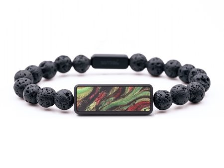 Lava Bead ResinArt Bracelet - Kaylani (Reggae, 690058) For Discount