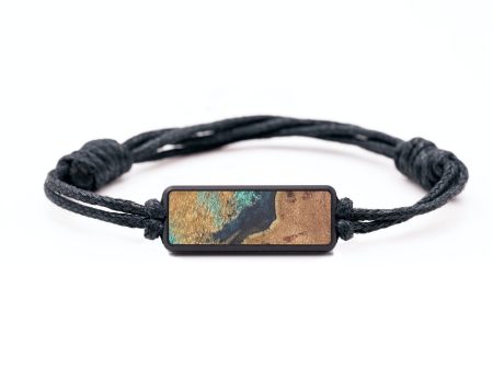 Classic Wood+Resin Bracelet - Thelma (Teal & Gold, 690261) For Cheap