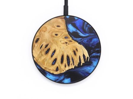 Circle Wood+Resin Wireless Charger - Chandler (Blue, 690834) Online now