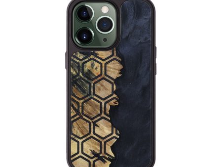 iPhone 13 Pro Wood+Resin Phone Case - Lucinda (Pattern, 690935) For Sale