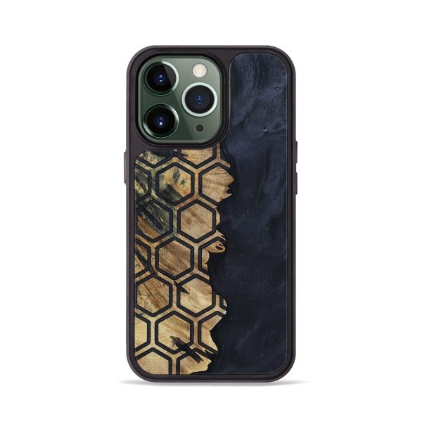 iPhone 13 Pro Wood+Resin Phone Case - Lucinda (Pattern, 690935) For Sale