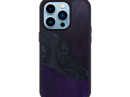 iPhone 14 Pro Wood+Resin Phone Case - Jeri (Purple, 688907) Online