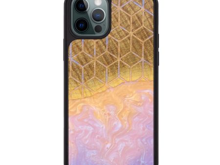 iPhone 12 Pro Max Wood+Resin Phone Case - Arlo (Pattern, 689655) on Sale