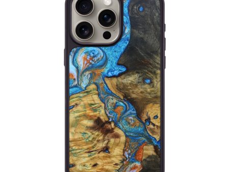 iPhone 15 Pro Max ResinArt Phone Case - Lawrence (Teal & Gold, 691176) Hot on Sale