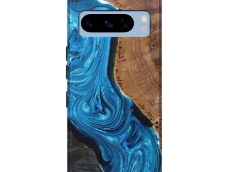 Pixel 8 Pro Wood+Resin Live Edge Phone Case - Atticus (Blue, 690297) Discount