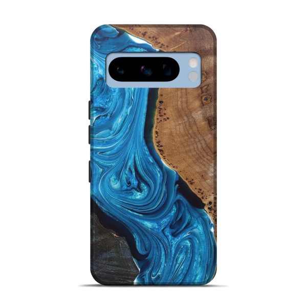 Pixel 8 Pro Wood+Resin Live Edge Phone Case - Atticus (Blue, 690297) Discount