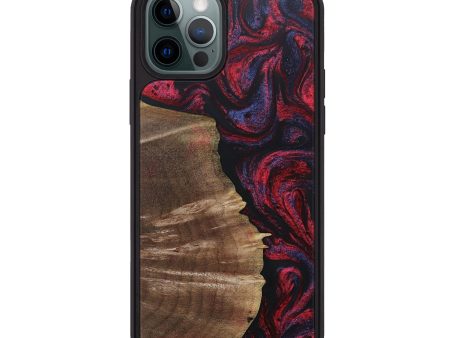 iPhone 12 Pro Max Wood+Resin Phone Case - Alivia (Red, 690681) Online Hot Sale