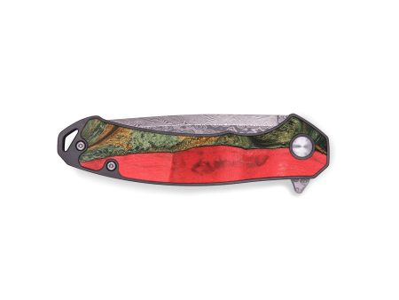 EDC Wood+Resin Pocket Knife - Frank (Green, 689935) Online Sale