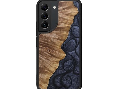 Galaxy S22 Wood+Resin Phone Case - Kingston (Pure Black, 690906) Cheap