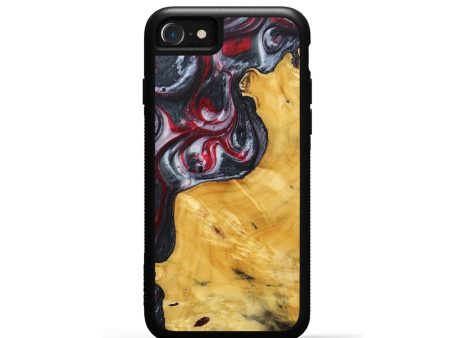 iPhone SE Wood+Resin Phone Case - Reign (Red, 690686) Cheap