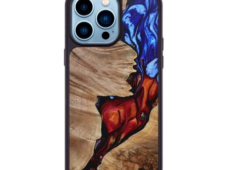 iPhone 14 Pro Max Wood+Resin Phone Case - Esther (Fire & Ice, 693165) Online now