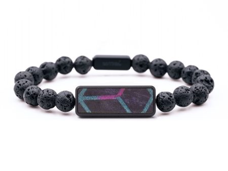 Lava Bead Wood+Resin Bracelet - Vernon (Pattern, 689099) Online now