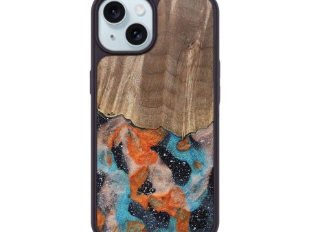 iPhone 15 Wood+Resin Phone Case - Audrey (Cosmos, 688527) Discount