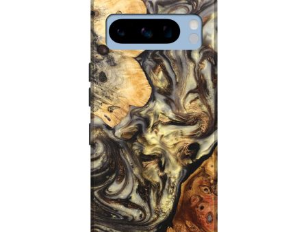 Pixel 8 Pro Wood+Resin Live Edge Phone Case - Jeannine (Black & White, 689777) For Cheap