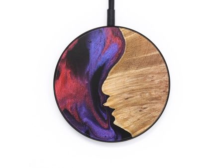 Circle Wood+Resin Wireless Charger - Ana (Red, 690814) Cheap