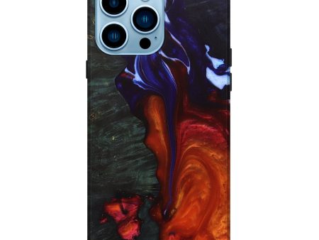 iPhone 14 Pro Max Wood+Resin Live Edge Phone Case - Candy (Fire & Ice, 693349) Supply