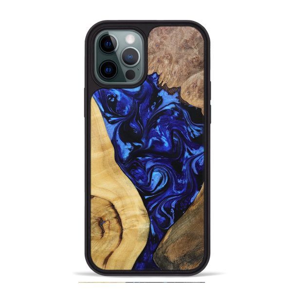 iPhone 12 Pro Max Wood+Resin Phone Case - Don (Mosaic, 693456) For Sale