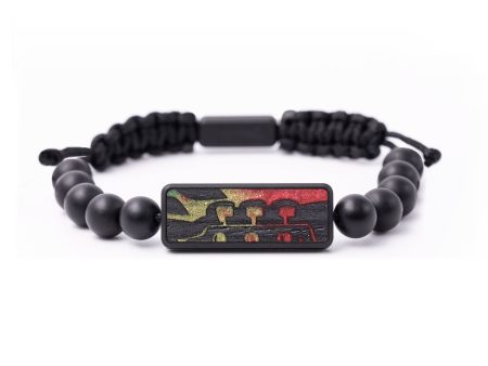 Onyx Bead ResinArt Bracelet - Darryl (Reggae, 691146) Cheap