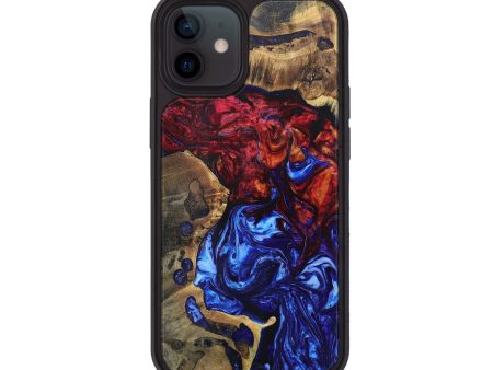 iPhone 12 Wood+Resin Phone Case - Emilio (Fire & Ice, 693138) Hot on Sale