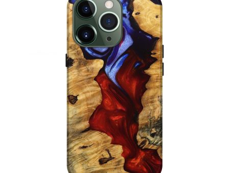 iPhone 13 Pro Wood+Resin Live Edge Phone Case - Ashley (Fire & Ice, 693333) on Sale