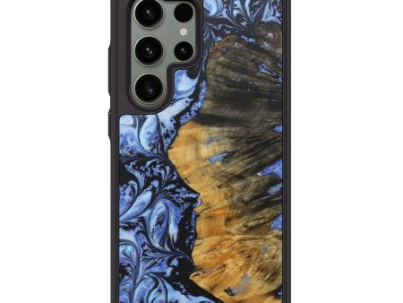 Galaxy S24 Ultra Wood+Resin Phone Case - Ainsley (Blue, 688487) Cheap