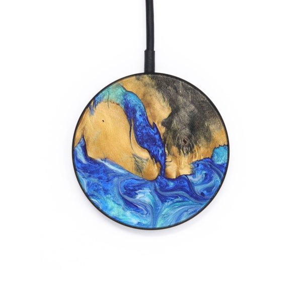 Circle Wood+Resin Wireless Charger - Bria (Blue, 690838) Online Hot Sale