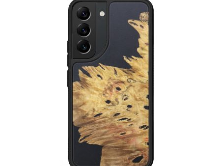 Galaxy S22 Wood+Resin Phone Case - Brooks (Pure Black, 690555) on Sale