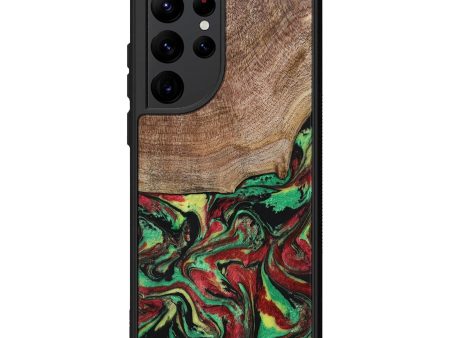 Galaxy S22 Ultra Wood+Resin Phone Case - Elsie (Reggae, 689451) Discount