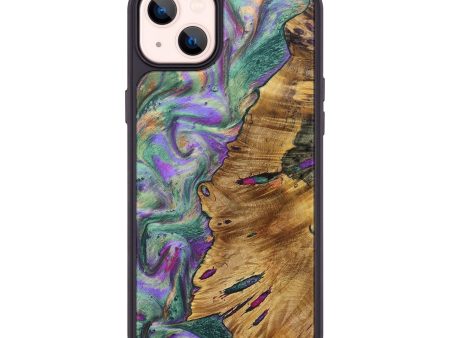 iPhone 14 Plus Wood+Resin Phone Case - Angelina (Purple, 691217) Online Hot Sale