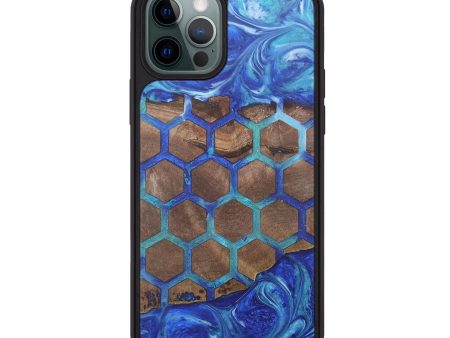 iPhone 12 Pro Max Wood+Resin Phone Case - Adelyn (Pattern, 690587) Sale