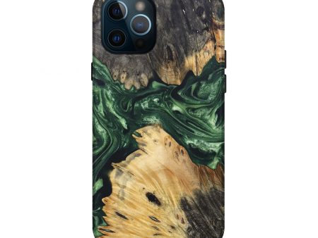 iPhone 12 Pro Wood+Resin Live Edge Phone Case - Mathew (Green, 688623) Online Hot Sale