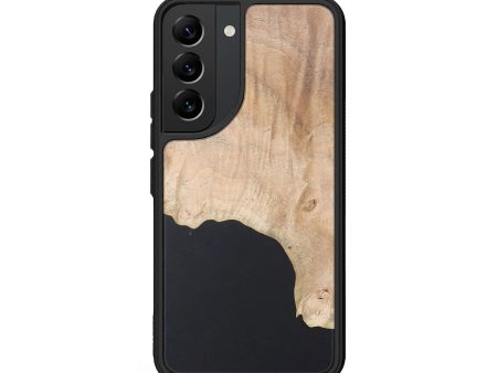 Galaxy S22 Wood+Resin Phone Case - Frank (Pure Black, 690569) Online Sale