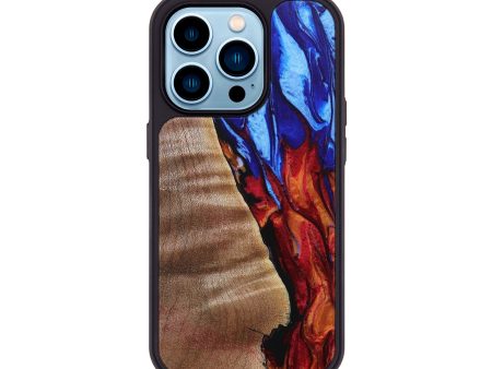 iPhone 14 Pro Wood+Resin Phone Case - Hanna (Fire & Ice, 693174) Fashion