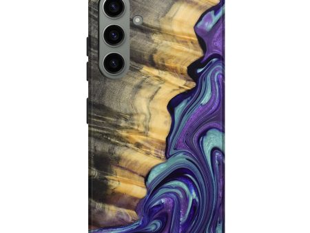 Galaxy S24 Plus Wood+Resin Live Edge Phone Case - Lucille (Purple, 688604) Supply