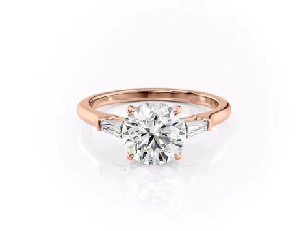 The Liv Set With A 3.5 Carat Round Moissanite Hot on Sale