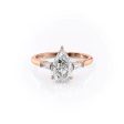 The Liv Set With A 4.5 Carat Pear Moissanite Online Sale